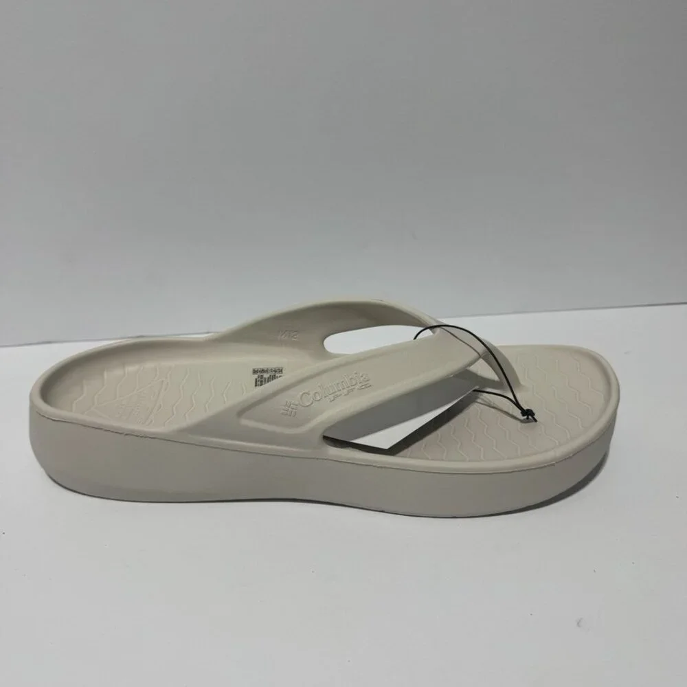 Columbia Mens Boatside Flip Flop White Size 12 M